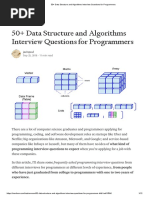 50+ Data Structure and Algorithms Interview Questions