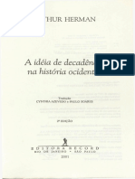 DEGENERAÇÃO. a Ideia de Decadência Na História Ocidental. HERMAN, Arthur. 2001