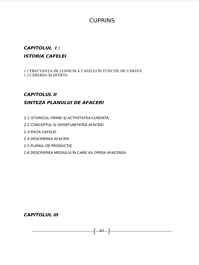 Lucrare de Licenta Piata Cafelei Studiu de Caz PDF