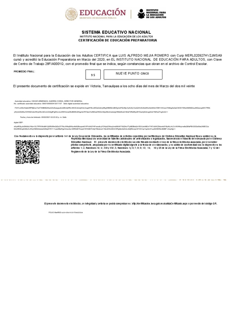Certificado Preparatoria PDF