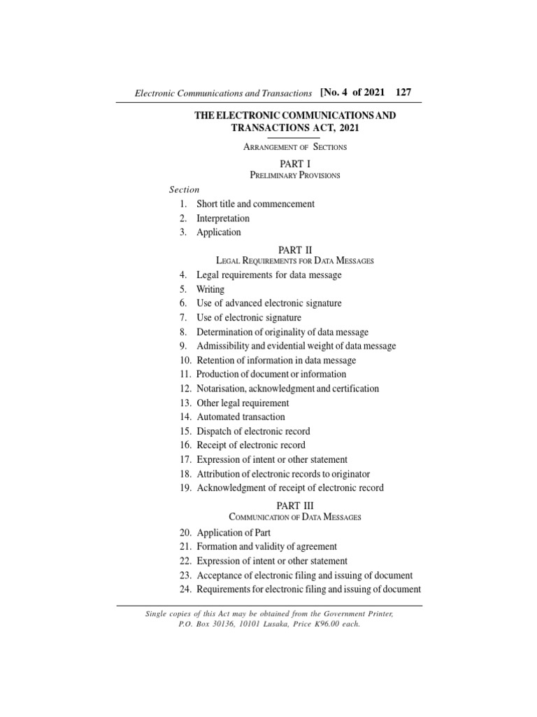 Act No. 4 of 2021, Electronic Communications and Transactions PDF
