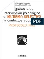 Programa para La Intervención Psicológica Del Mutismo Selectivo en Contextos Educativos (Manuales Prácticos) (Spanish Edition) (Etc.)