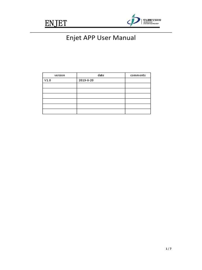 Enjet APP User Manual PDF Mobile App Ignition System