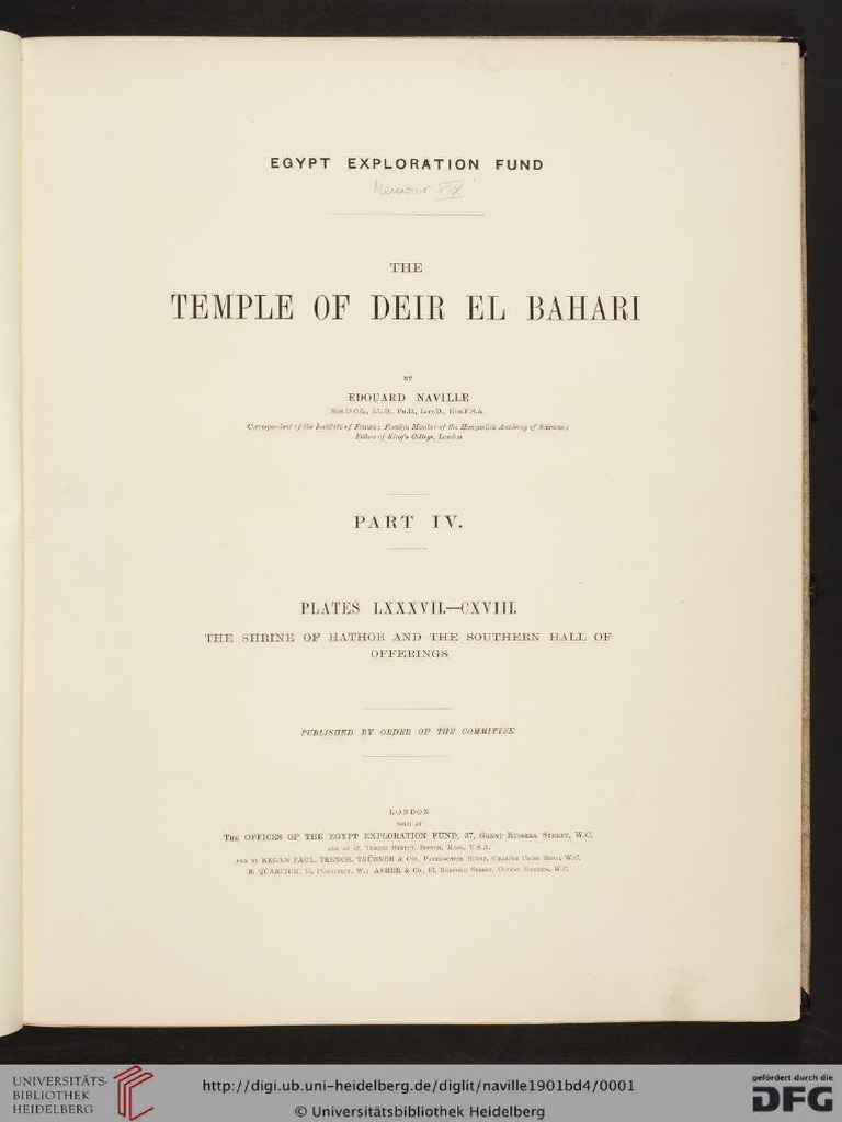 Naville 1901 BD 4 | PDF