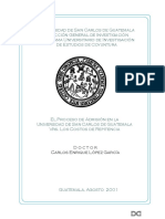 Proceso de Admisión en la USAC Vrs. Los Costos de Repitencia