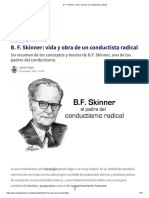 B. F. Skinner - Vida y Obra de Un Conductista Radical