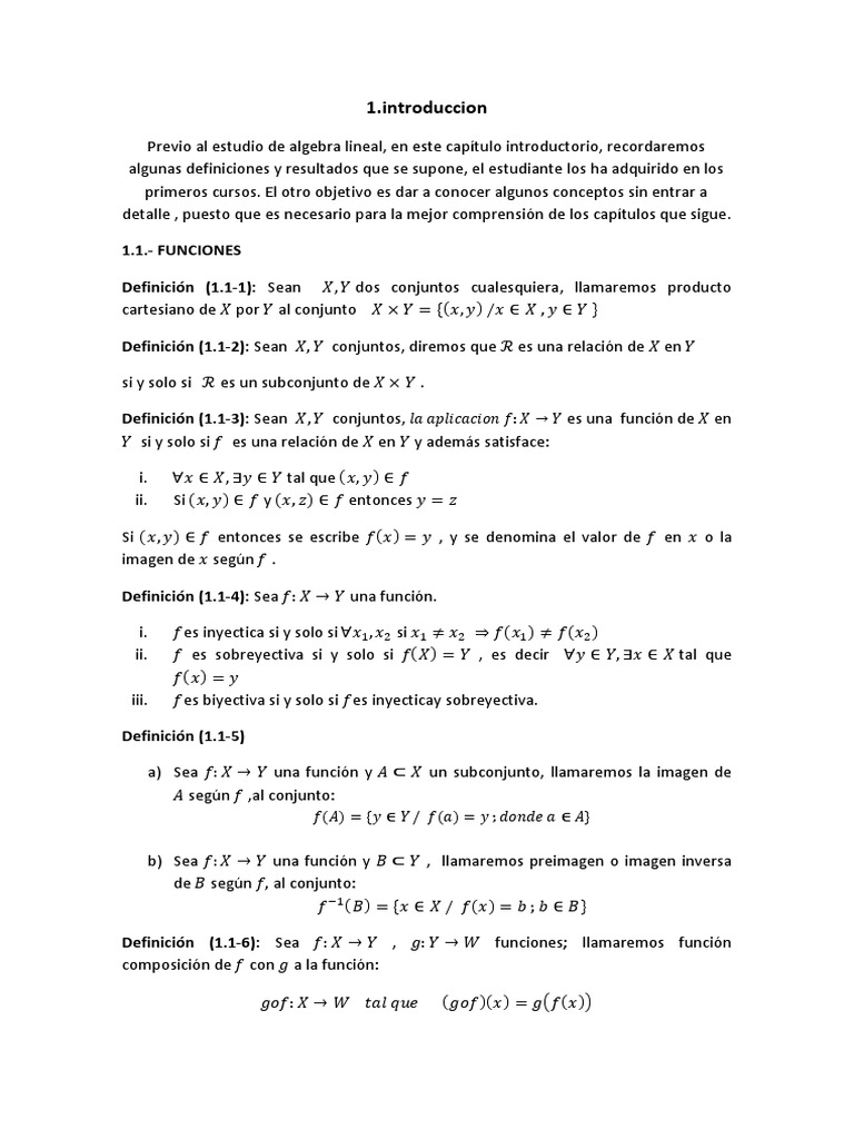 Conceptos Básicos de Álgebra Lineal | PDF | Espacio vectorial | Campo ...