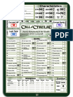 Character Sheet - Modern - Basic Autocalc - Call of Cthulhu 7th Ed