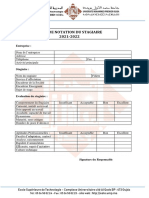 Fiche de Notation Du Stagiaire 2021-2022: Entreprise