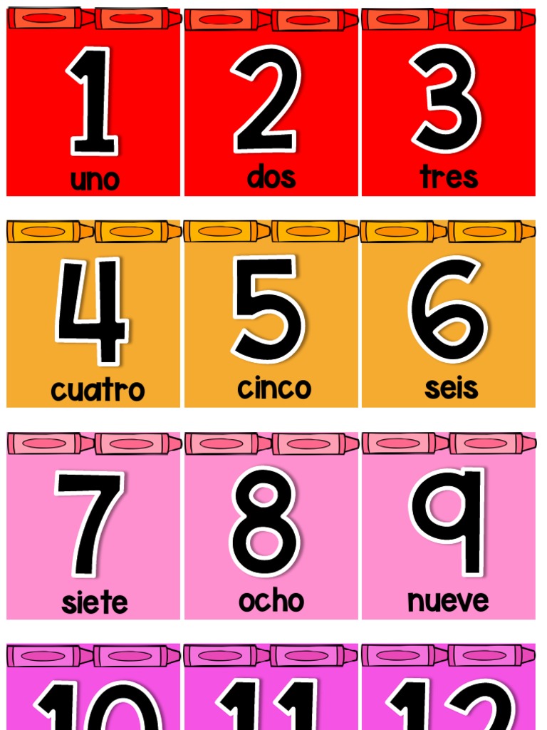 Números del 1 al 30 para Preescolar | PDF