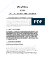 INFORME Contaminacion Luminica