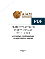 Plan Estrategico Institucional 2016 2020 2