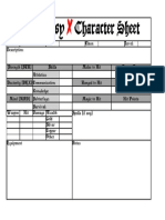 Dark Fantasy X Character Sheet