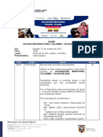 GUIÓN Vacunación Binacional Ecuador Colombia 2022