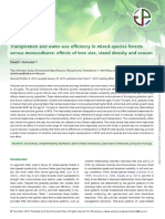 Transpiration and Water-use Efficiency in Mixed-species Forests