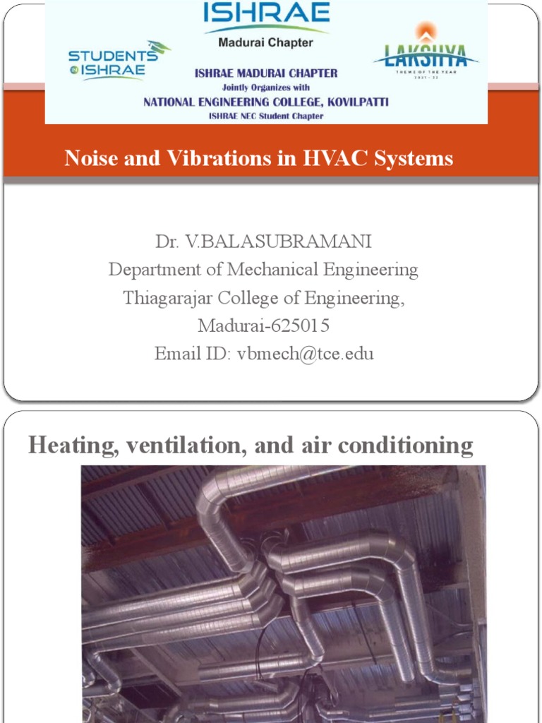 Noise and Vibrations HVAC PDF Duct (Flow) Oscillation