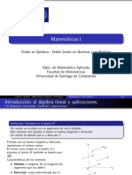 Matemáticas I - Introducción al álgebra lineal y vectores en R2 y R3