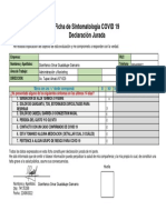 Declaración Jurada - Ficha Sintomatologica