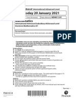 Jan 2021 Decision 1 Ial Maths Edexcel QP