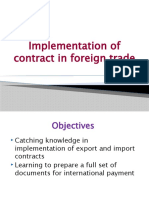 Chapter 4 - Implementation of Contracts in Foreign Trade