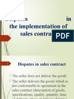 Chapter 5-Disputes in Sales Contract