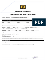 Temp Employment Application Form