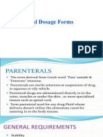 Parenteral Dosage Forms: Injectable Medications