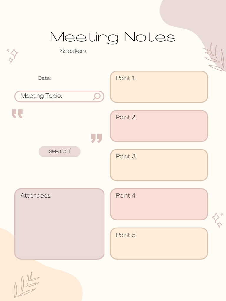 Meeting Notes TEMPLATE | PDF