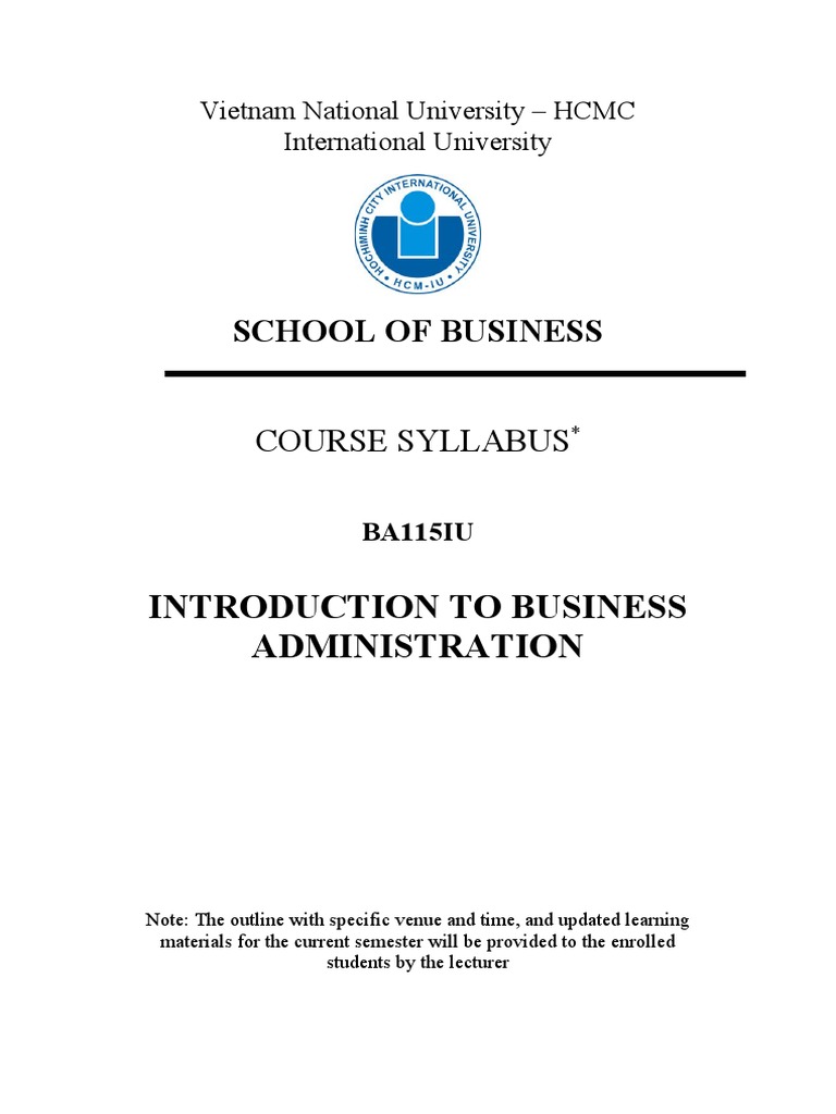 phd business administration syllabus