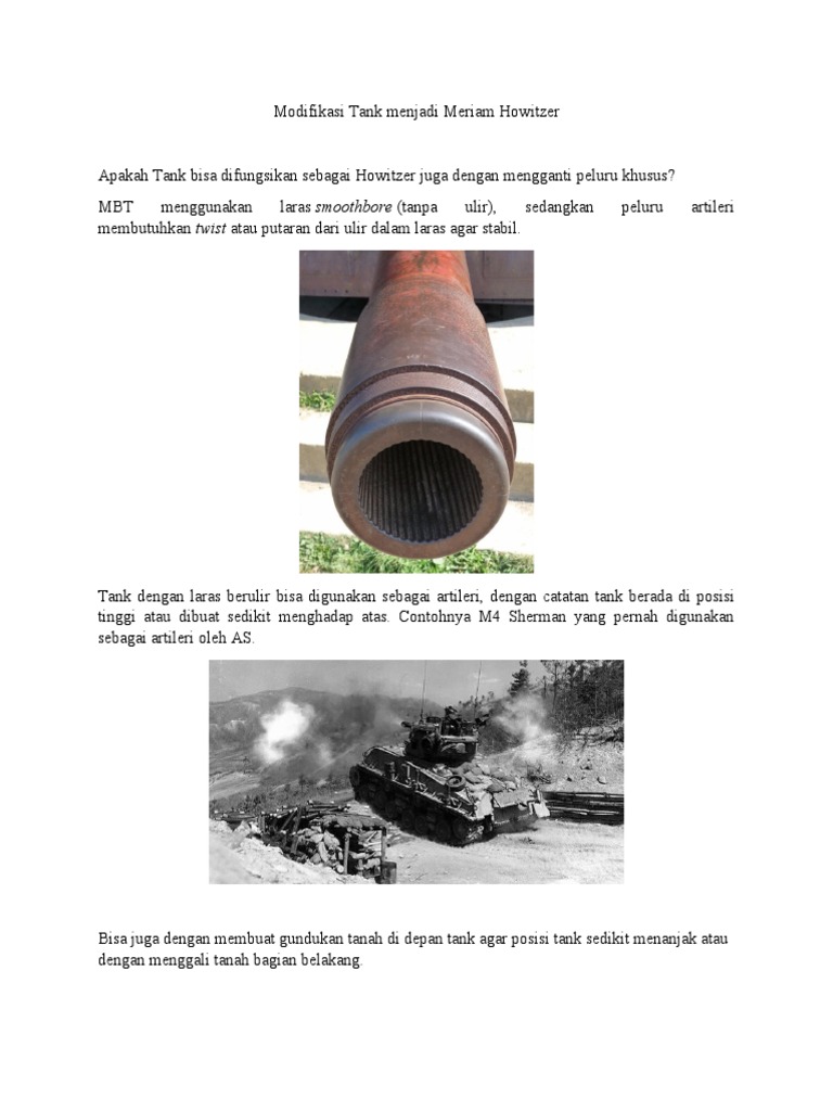 03-Modifikasi Tank Menjadi Meriam Howitzer | PDF