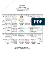 DPHY Time Table Winter Semester 2022 Wef 17 Jan 2022