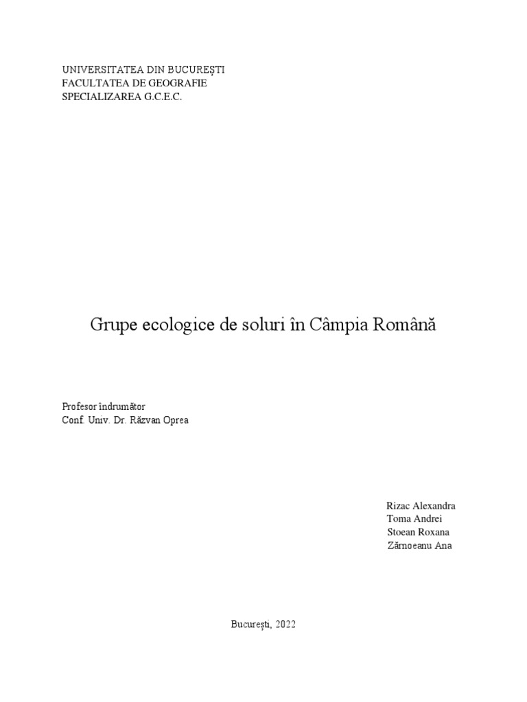 Grupe Ecologice de Soluri | PDF