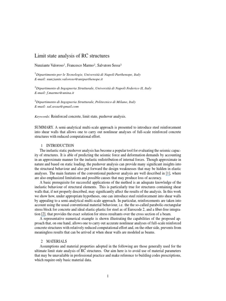 Limit State Analysis of RC Structures | PDF | Beam (Structure) | Stress ...