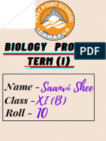 Biology Term 1 Project Saanvi Shee XIB Roll 10