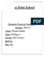 East Point School Chemistry Practical Notebook 2022-23
