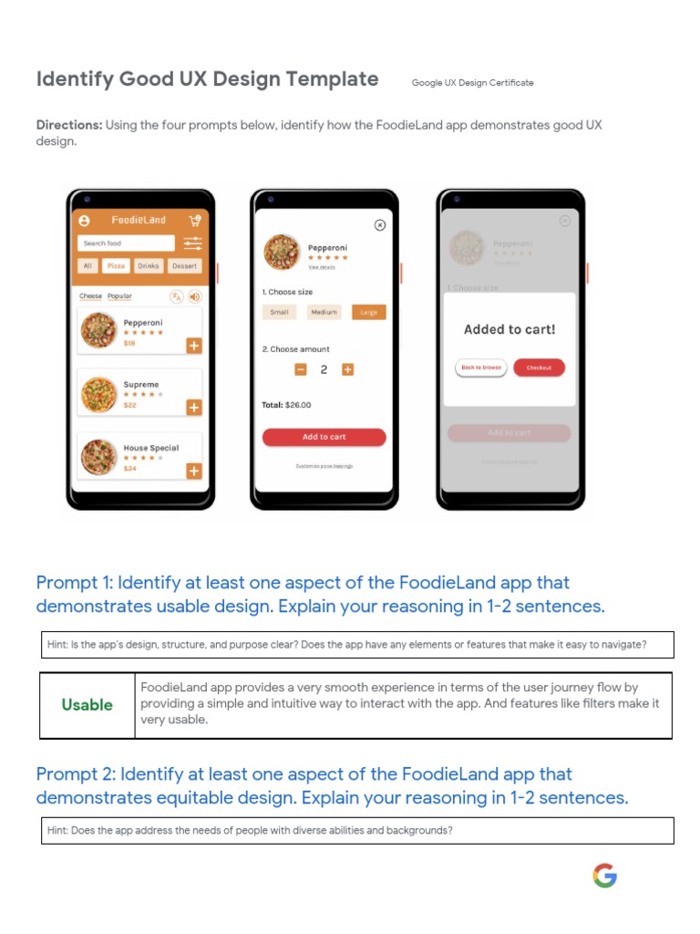 Google UX Design Certificate - Identify Good UX de | PDF | Career ...