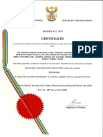 Certificate of Grant