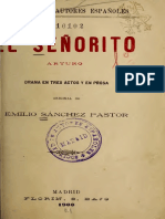 Sanchez Pastor Emilio - El Señorito Arturo Drama en Tres Actos Y en Prosa Original