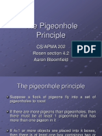 The Pigeonhole Principle: CS/APMA 202 Rosen Section 4.2 Aaron Bloomfield