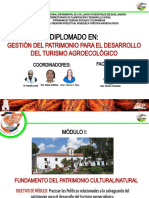 Módulo I. Unidad 3. Clasificación de Patrimonio Cultural y Natural Para El Desarrollo Del Turismo Agroecológico