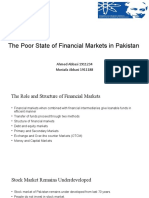 The Poor State of Financial Markets in Pakistan
