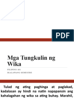 Mga Tungkulin NG Wika