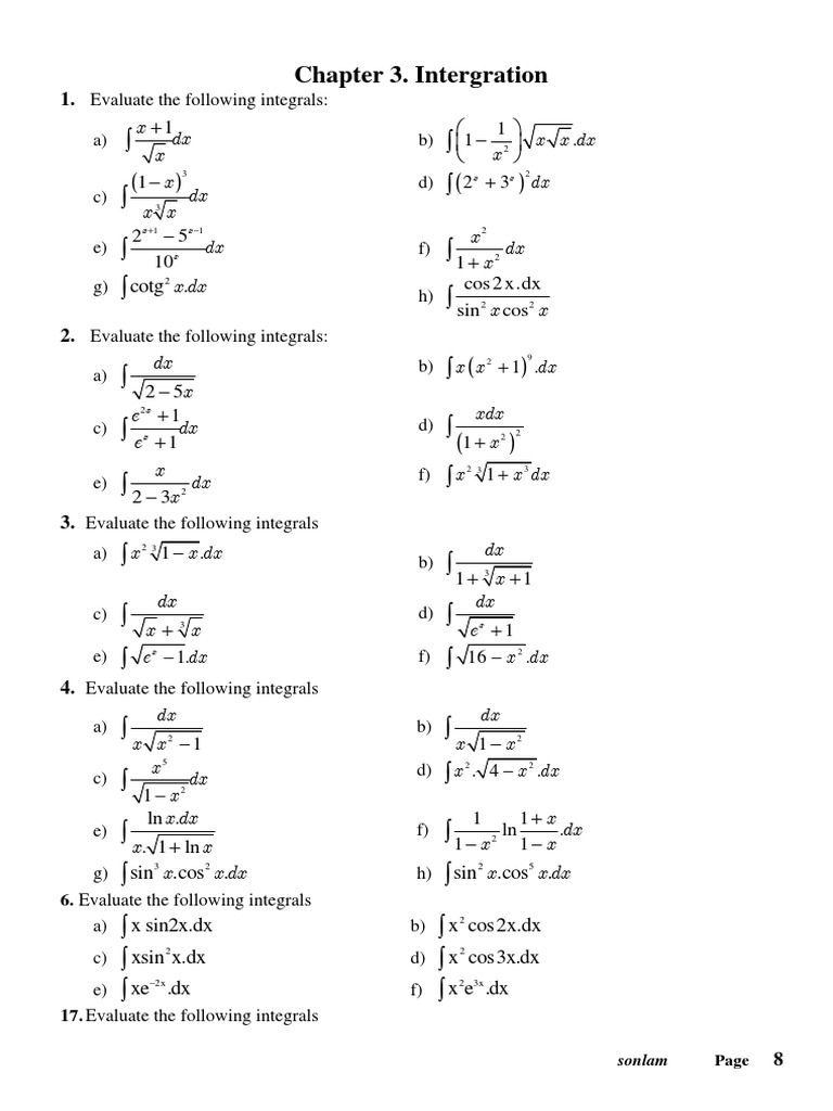 Integral Evaluation Exercises | PDF | Marginal Cost | Economic Surplus