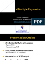 Hierarchical Multiple Regression - D. Boduszek
