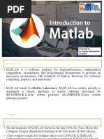 Introduction To Matlab