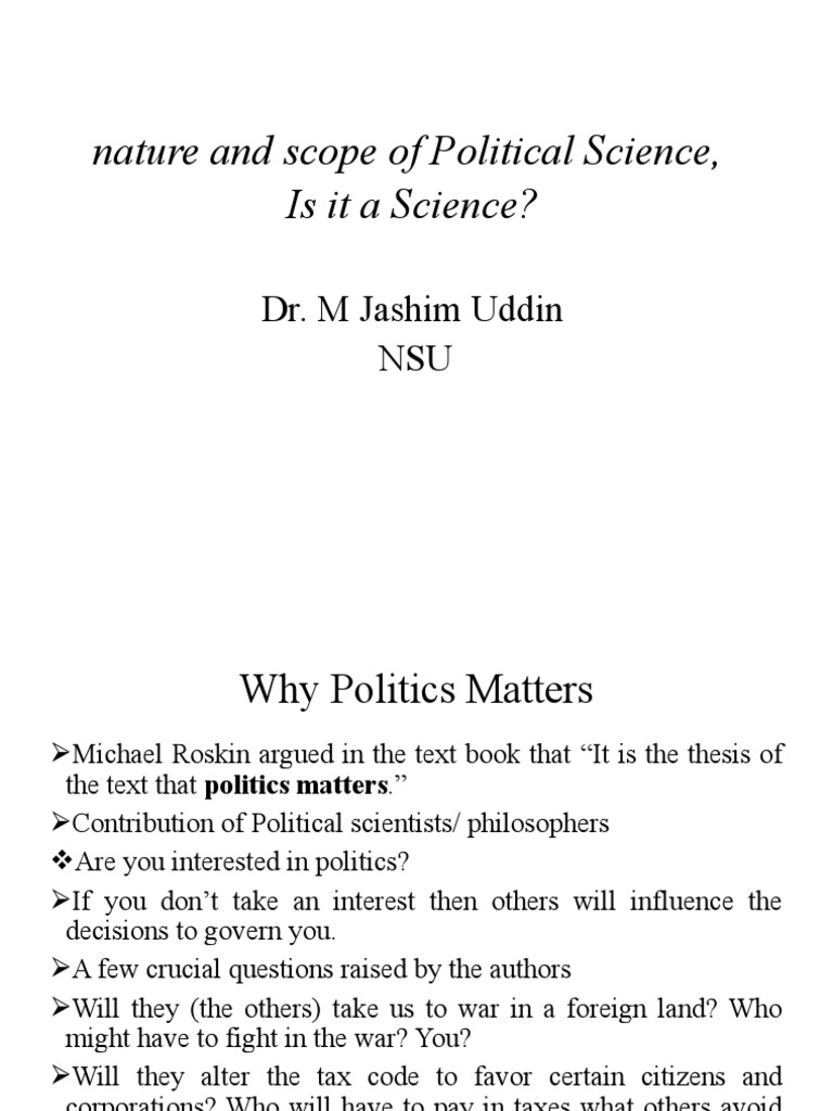 DEFINITION OF POLITICAL SCIENCE NATURE AND SCOPE visual data 5