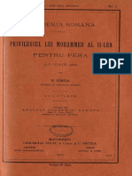 Nicolae Iorga - Privilegiul Lui Mohammed Al II-lea Pentru Pera - (1-Iu Iunie 1453)