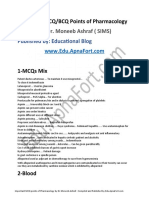 MCQ Points of Pharmacology