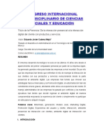 CIMSE Mg. Eduardo Cadena INTERACCION de La Interacción Presencial A La Interacción Digital Del Cliente Con Productos y Servicios.