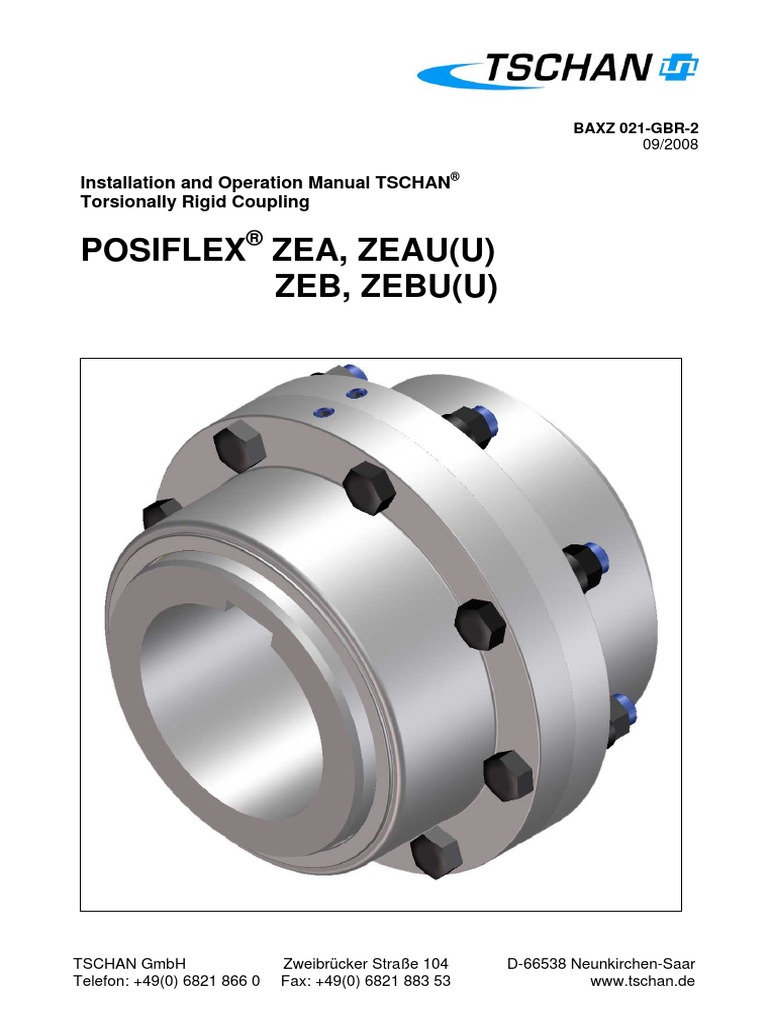 Acople Torsión Rigida TSCHAN 1241621582 | PDF | Gear | Screw